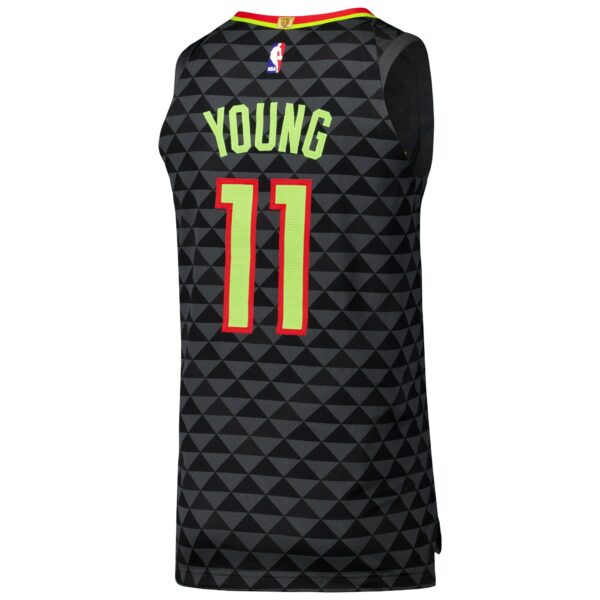 Trae Young Atlanta Hawks Nike Authentic Player Jersey - Icon Edition - Black - Image 4