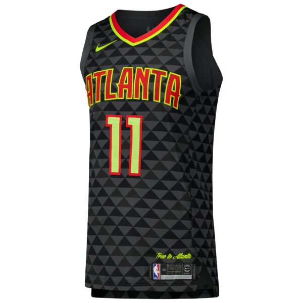 Trae Young Atlanta Hawks Nike Authentic Player Jersey - Icon Edition - Black - Image 3