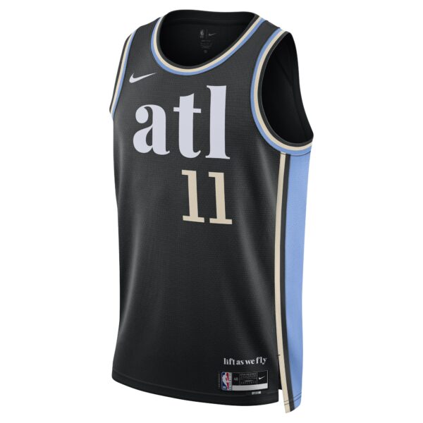 Trae Young Atlanta Hawks Nike Unisex 2023/24 Swingman Jersey - Black - City Edition - Image 3