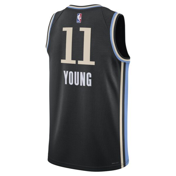 Trae Young Atlanta Hawks Nike Unisex 2023/24 Swingman Jersey - Black - City Edition - Image 4