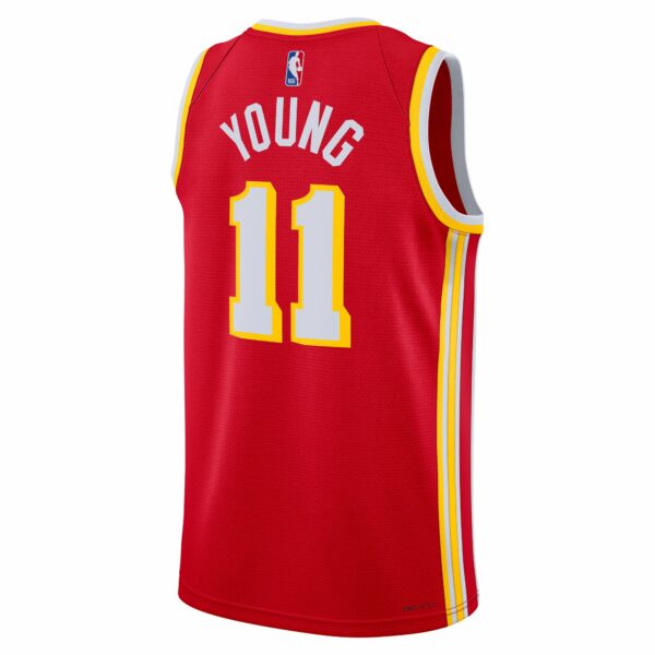 Trae Young Atlanta Hawks Nike Unisex Swingman Jersey - Icon Edition - Red - Image 4