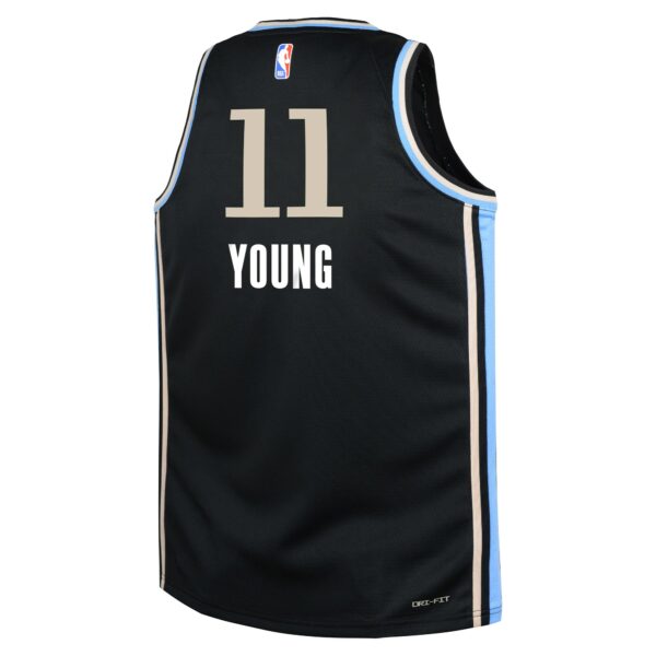 Trae Young Atlanta Hawks Nike Youth  Swingman Replica Jersey - City Edition - Black - Image 4