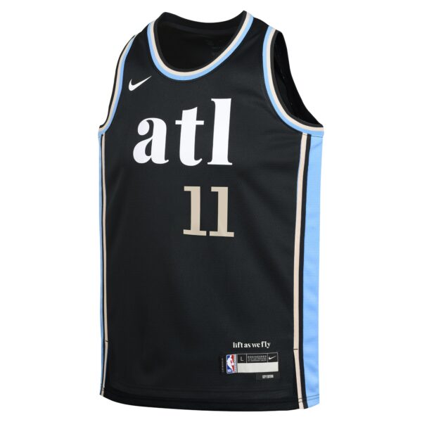 Trae Young Atlanta Hawks Nike Youth  Swingman Replica Jersey - City Edition - Black - Image 3