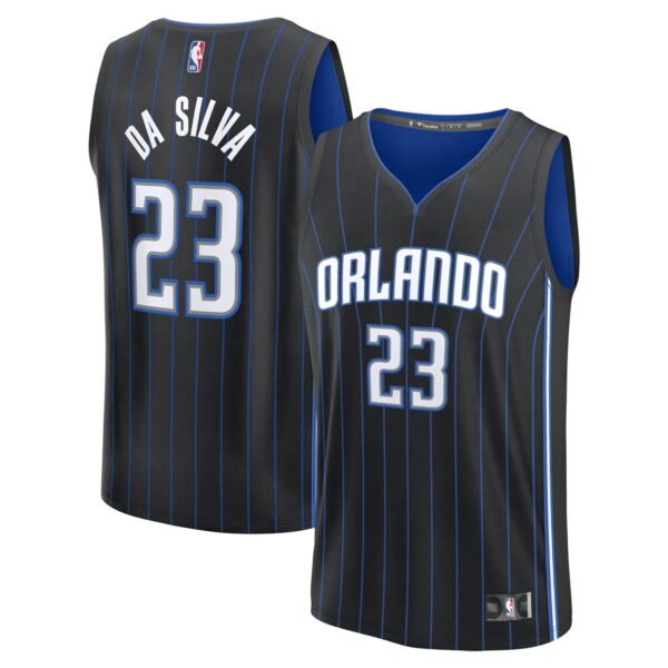 Tristan da Silva Orlando Magic Fanatics 2024 NBA Draft Fast Break Player Jersey - Icon Edition - Black - Image 2