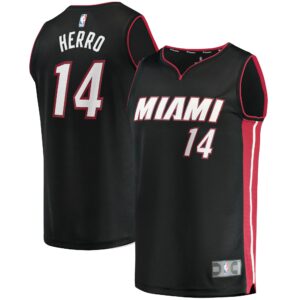 Tyler Herro Miami Heat Fanatics Fast Break Replica Jersey Black - Icon Edition