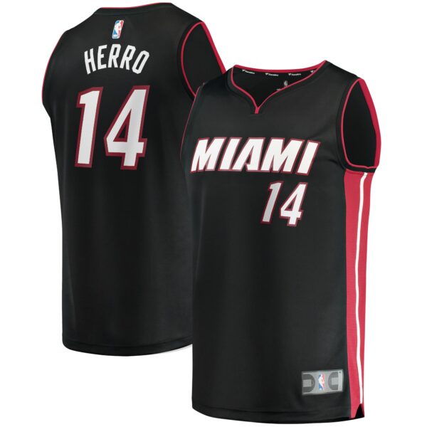 Tyler Herro Miami Heat Fanatics Fast Break Replica Jersey Black - Icon Edition