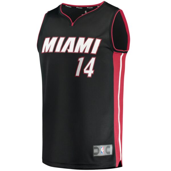 Tyler Herro Miami Heat Fanatics Fast Break Replica Jersey Black - Icon Edition - Image 3