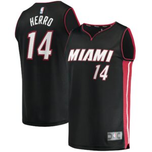 Tyler Herro Miami Heat Fanatics Fast Break Replica Jersey - Icon Edition - Black