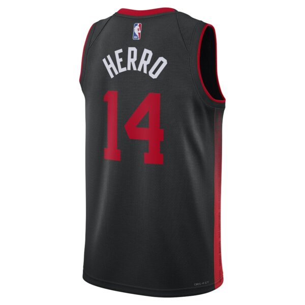 Tyler Herro Miami Heat Nike Unisex 2023/24 Swingman Jersey - Black - City Edition - Image 4