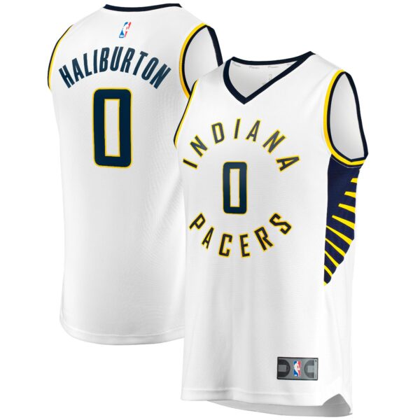 Tyrese Haliburton Indiana Pacers Fanatics Youth Fast Break Replica Jersey - Association Edition - White - Image 2