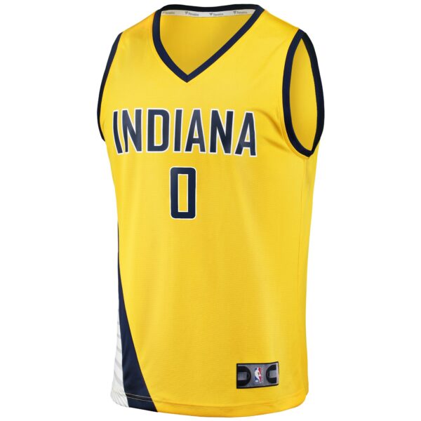 Tyrese Haliburton Indiana Pacers Fanatics Youth Fast Break Replica Jersey - Statement Edition - Gold - Image 3