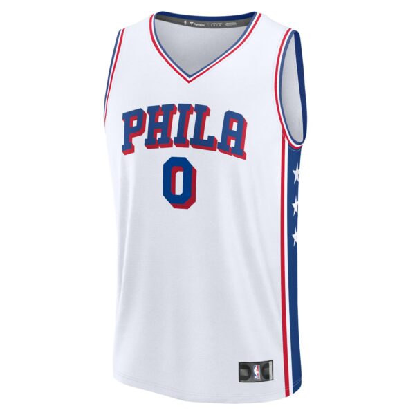 Tyrese Maxey Philadelphia 76ers Fanatics Fast Break Replica Player Jersey - Association Edition - White - Image 3