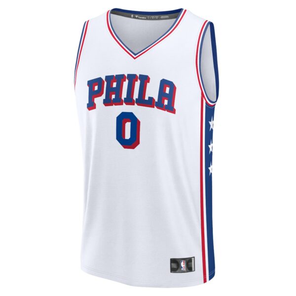 Tyrese Maxey Philadelphia 76ers Fanatics Fast Break Replica Player Jersey - Association Edition - White - Image 3