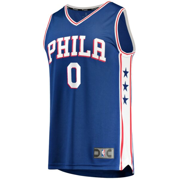 Tyrese Maxey Philadelphia 76ers Fanatics Youth 2020/21 Fast Break Replica Jersey - Icon Edition - Royal - Image 3
