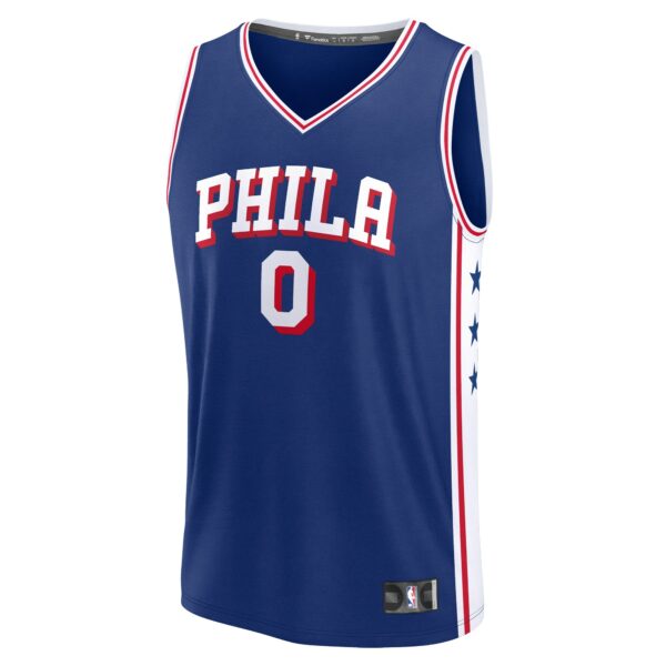 Tyrese Maxey Philadelphia 76ers Fanatics Youth Fast Break Replica Player Jersey - Icon Edition - Royal - Image 3