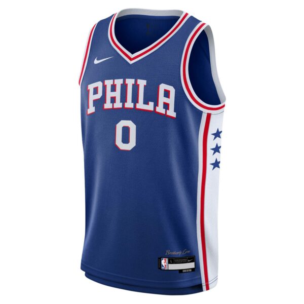 Tyrese Maxey Philadelphia 76ers Nike Youth Swingman Jersey - Icon Edition - Royal - Image 3