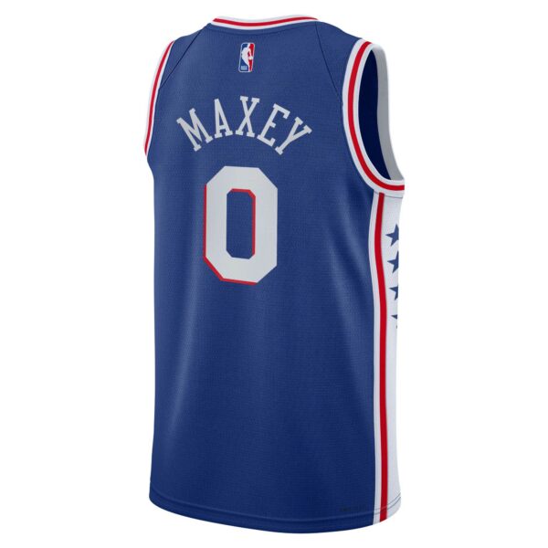 Tyrese Maxey Philadelphia 76ers Nike Youth Swingman Jersey - Icon Edition - Royal - Image 4
