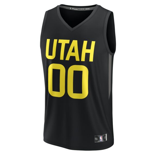 Utah Jazz Fanatics  Fast Break Custom Replica Jersey - Black - Statement Edition - Image 3