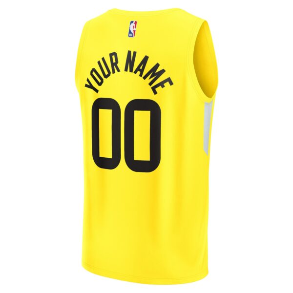 Utah Jazz Fanatics Fast Break Replica Custom Jersey - Icon Edition - Yellow - Image 4