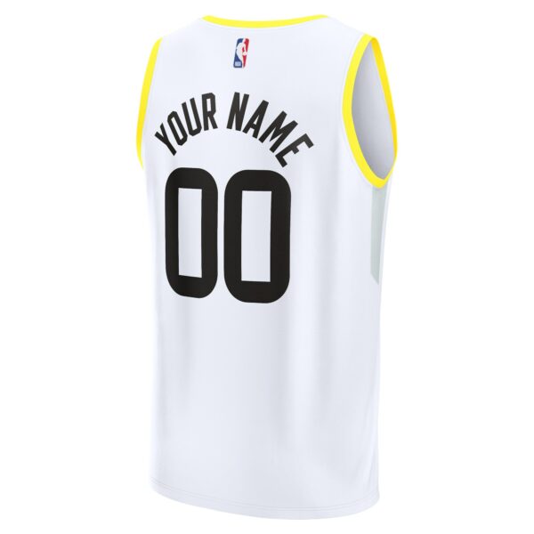 Utah Jazz Fanatics Youth Fast Break Replica Custom Jersey - Association Edition - White - Image 4