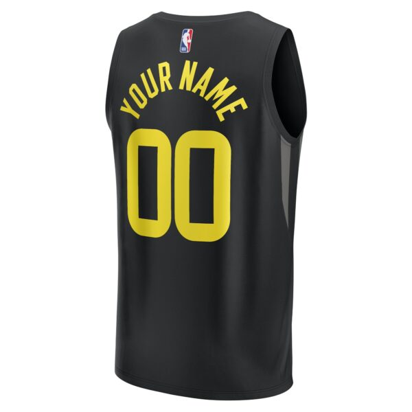 Utah Jazz Fanatics Youth Fast Break Replica Custom Jersey - Statement Edition - Black - Image 4