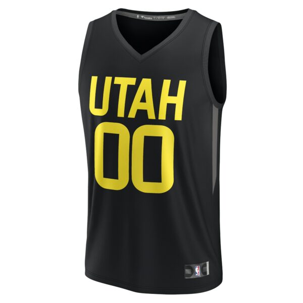 Utah Jazz Fanatics Youth Fast Break Replica Custom Jersey - Statement Edition - Black - Image 3