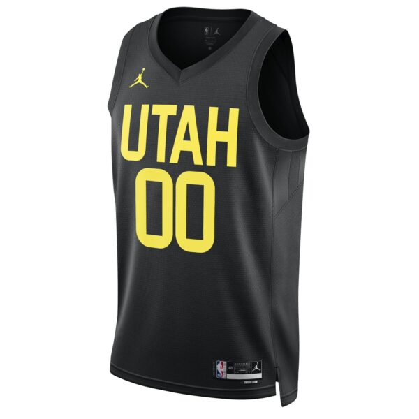 Utah Jazz Jordan Brand Unisex 2022/23 Swingman Custom Jersey - Statement Edition - Black - Image 3