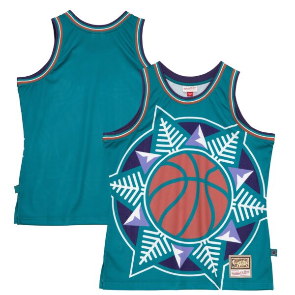 Utah Jazz Mitchell & Ness Hardwood Classics Blown Out Fashion Jersey - Turquoise - Image 2