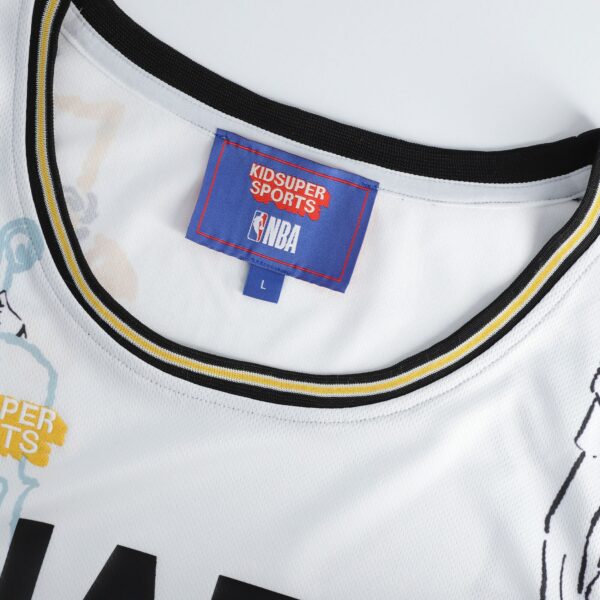 Utah Jazz NBA & KidSuper Studios by Fanatics Unisex Hometown Jersey - White - Image 6