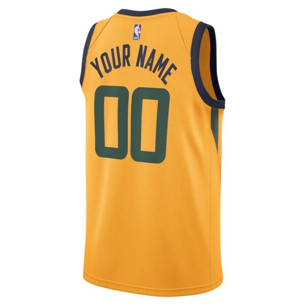 Utah Jazz Nike Swingman Custom Jersey - Statement Edition - Gold - Image 4