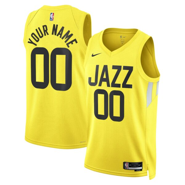Utah Jazz Nike Unisex Swingman Custom Jersey Gold - Icon Edition - Image 2