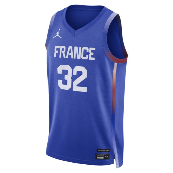 Victor Wembanyama France Basketball Jordan Brand 2024 Summer Olympics Player Limited Basketball Jersey - Royal - Image 3