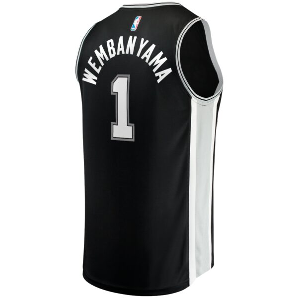 Victor Wembanyama San Antonio Spurs Fanatics Big & Tall Fast Break Replica Jersey Black - Icon Edition - Image 4