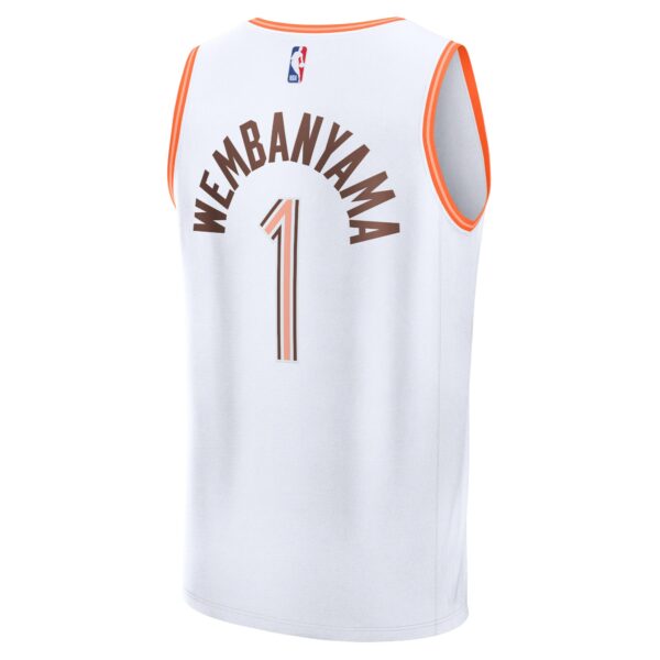 Victor Wembanyama San Antonio Spurs Fanatics Fast Break Jersey - White - City Edition - Image 4