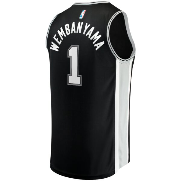 Victor Wembanyama San Antonio Spurs Fanatics  Fast Break Replica Jersey - Icon Edition - Black - Image 4