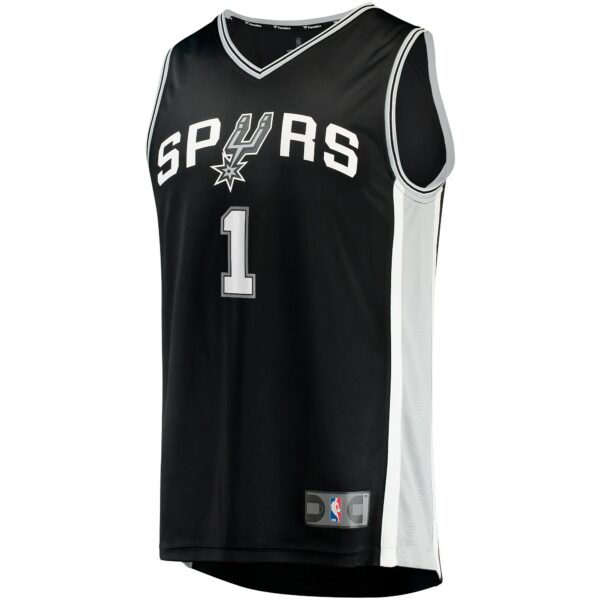 Victor Wembanyama San Antonio Spurs Fanatics  Fast Break Replica Jersey - Icon Edition - Black - Image 3