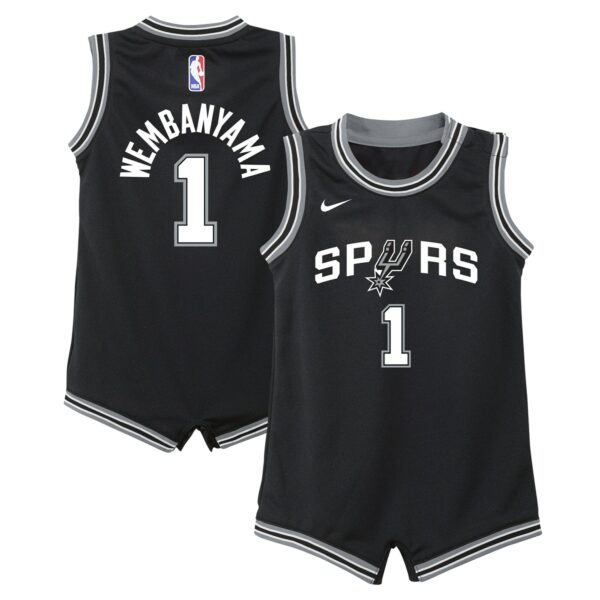 Victor Wembanyama San Antonio Spurs Nike Infant Swingman Player Jersey - Icon Edition - Black - Image 2