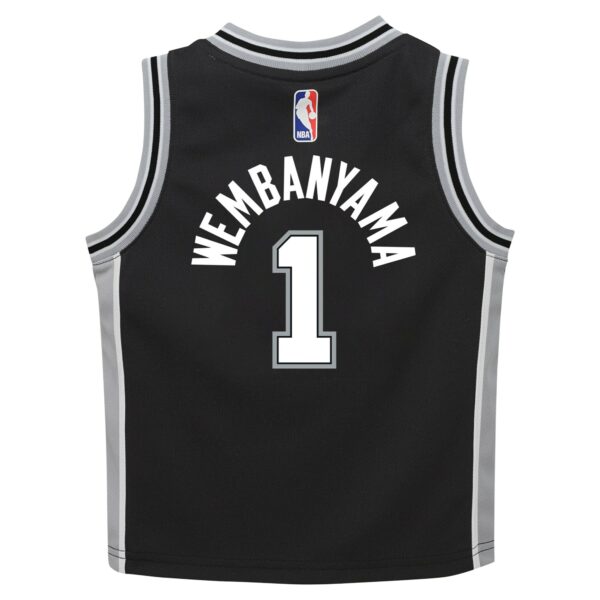 Victor Wembanyama San Antonio Spurs Nike Preschool Swingman Player Jersey - Icon Edition - Black - Image 4