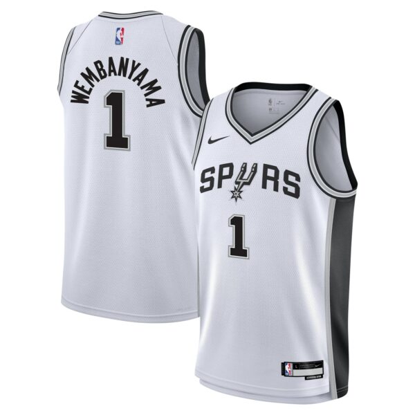 Victor Wembanyama San Antonio Spurs Nike Youth Swingman Jersey - Association Edition - White - Image 2