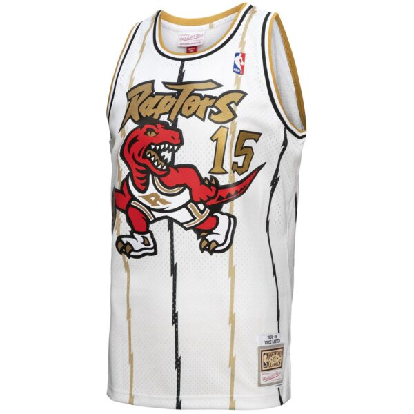 Vince Carter Toronto Raptors Mitchell & Ness 1998-99 Hardwood Classics Reload 3.0 Swingman Jersey - White - Image 3