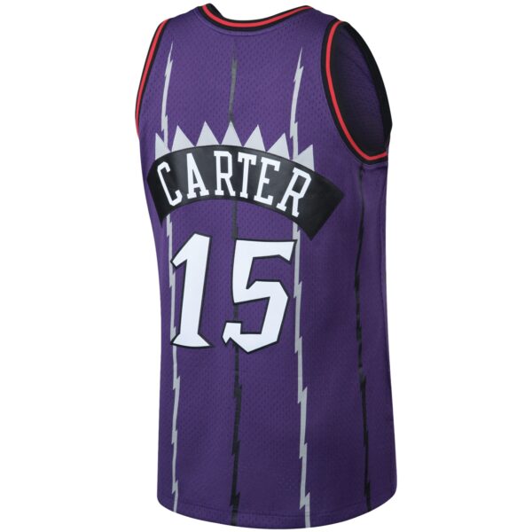 Vince Carter Toronto Raptors Mitchell & Ness 1998/99 Big & Tall Hardwood Classics Swingman Jersey - Purple - Image 4