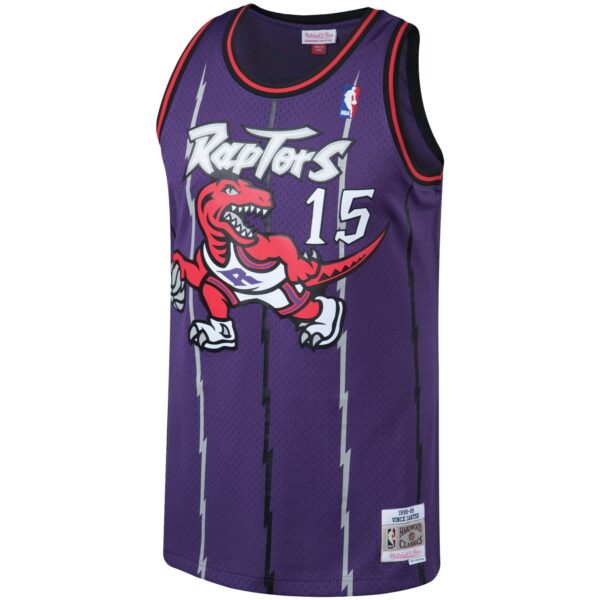 Vince Carter Toronto Raptors Mitchell & Ness 1998/99 Big & Tall Hardwood Classics Swingman Jersey - Purple - Image 3