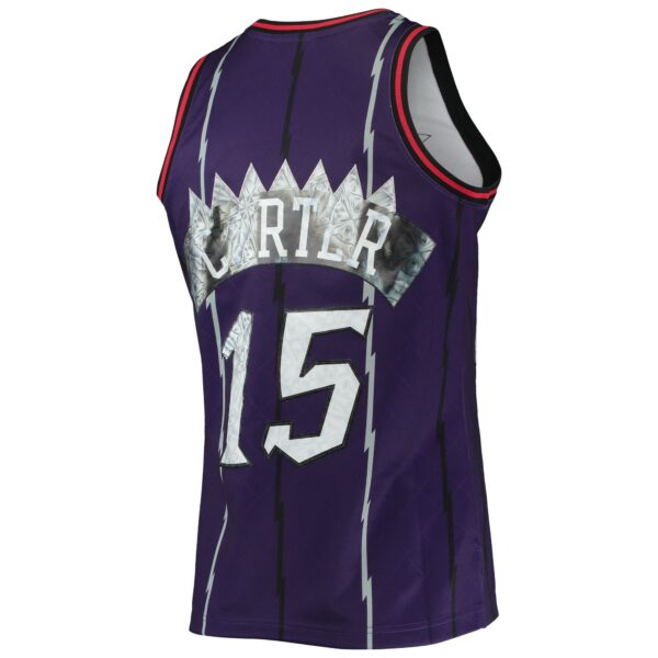 Vince Carter Toronto Raptors Mitchell & Ness 1998/99 Hardwood Classics NBA 75th Anniversary Diamond Swingman Jersey - Purple - Image 4