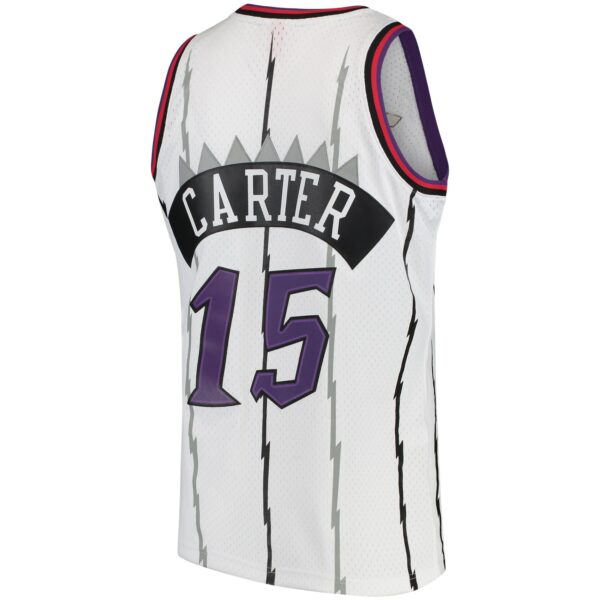 Vince Carter Toronto Raptors Mitchell & Ness 1998/99 Hardwood Classics Swingman Jersey - White - Image 4