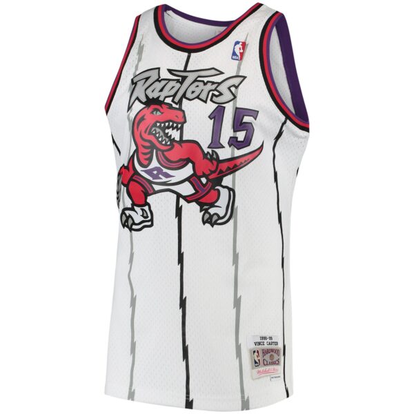 Vince Carter Toronto Raptors Mitchell & Ness 1998/99 Hardwood Classics Swingman Jersey - White - Image 3