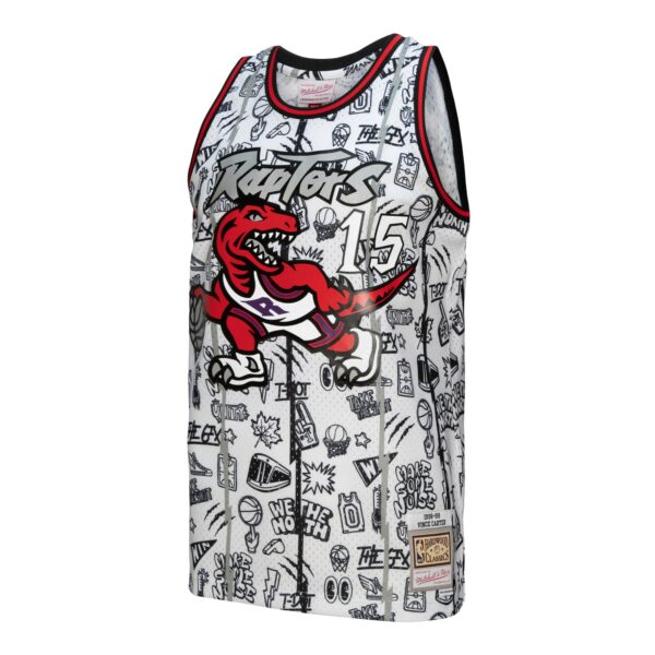 Vince Carter Toronto Raptors Mitchell & Ness 1998/99 Swingman Jersey - White - Image 3
