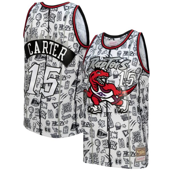 Vince Carter Toronto Raptors Mitchell & Ness 1998/99 Swingman Jersey - White - Image 2