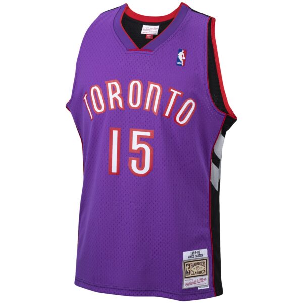 Vince Carter Toronto Raptors Mitchell & Ness 1999/00 Hardwood Classics Swingman Jersey - Purple - Image 3