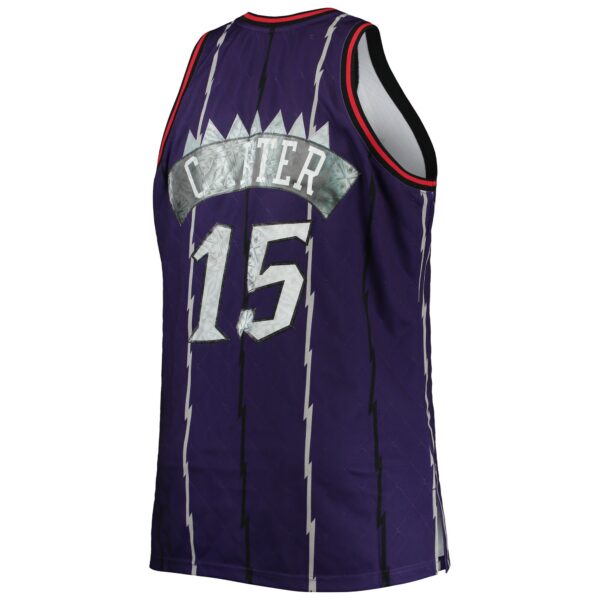 Vince Carter Toronto Raptors Mitchell & Ness Big & Tall 1998/99 NBA 75th Anniversary Diamond Swingman Jersey - Purple - Image 4