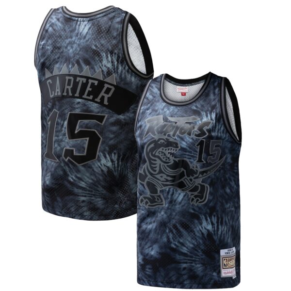 Vince Carter Toronto Raptors Mitchell & Ness Hardwood Classics 1998/99 Tie-Dye Swingman Jersey - Black - Image 2